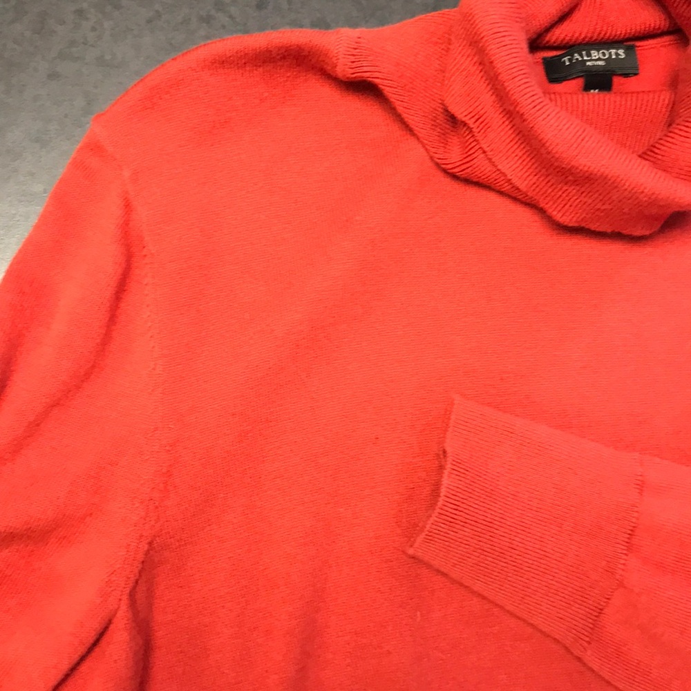 Talbots Turtleneck PM pumpkin orange - Picture 3 of 4